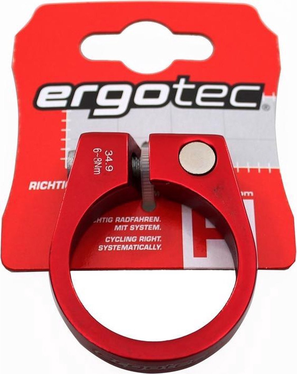 Ergotec Saddle Clamp Sci-105 34,9 mm avec la vis rouge