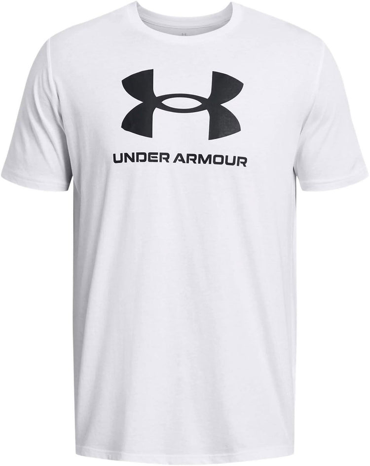 Under Armour UA Sportstyle Logo Update SS-WHT Chemise de sport pour hommes - Blanc - Noir
