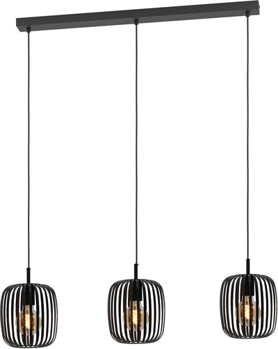 Lampe à suspension Eglo romazzina - e27 - 77 cm - noire