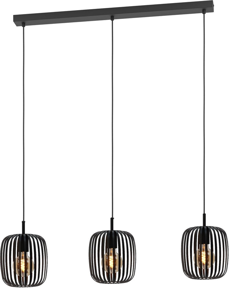 Lampe à suspension Eglo romazzina - e27 - 77 cm - noire