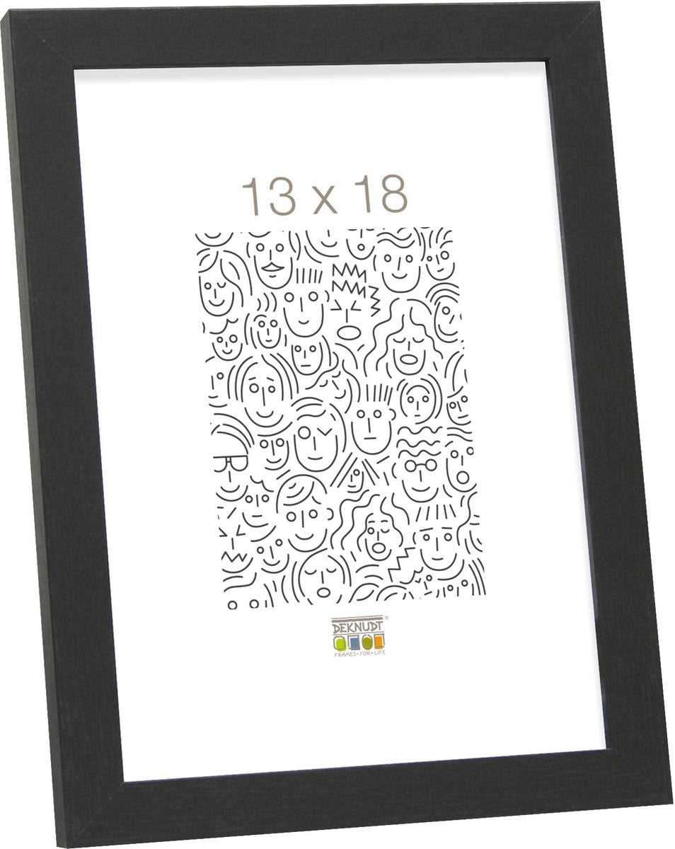 Cadre photo Deknudt frames - noir - s44cf2 - pour photo : 13x18 cm