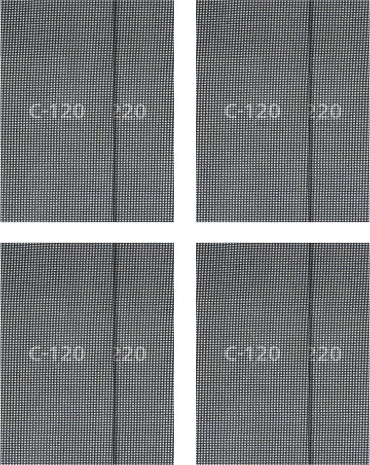 Wolfcraft - Jeu de 16 mailles abrasives pour plaques de plâtre - 115 x 280 mm - grain 120 + 220 - 8644000