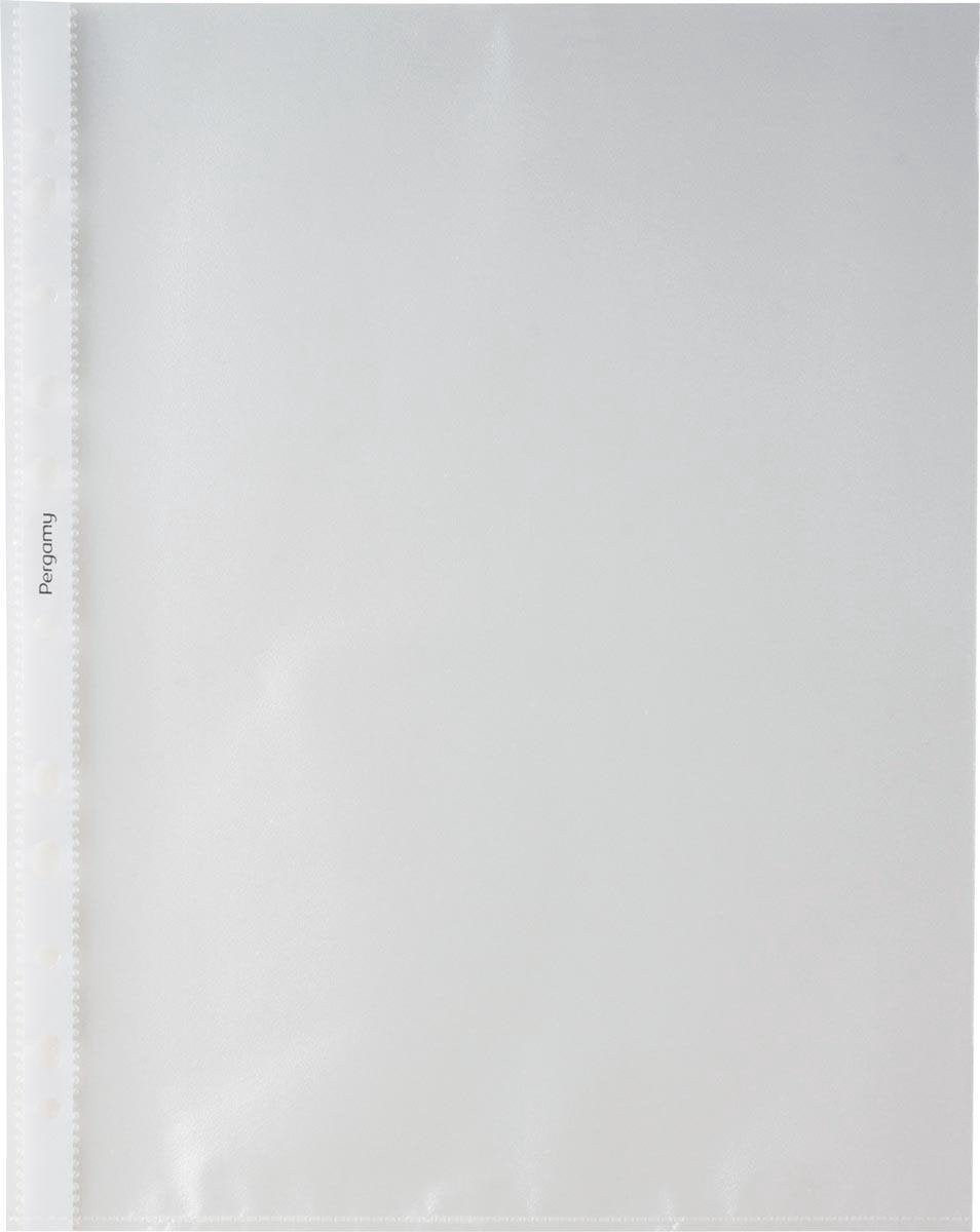 Sac de présentation perforé Pergamy, ft a4, perforation 11 trous, pp grainé de 50 microns, paquet de 100 pièces