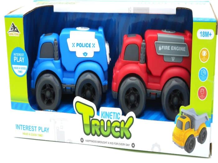 Jonotoys Kinetic Trucks Police and Fire Brigade