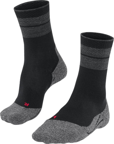 Falke tk stabilisant anti-ampoules laine épaisse matériau fonctionnel chaussettes de marche hommes noir - taille 44-45
