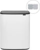 Poubelle Brabantia bo touch bin - 2 x 30 litres - tri sélectif - blanc