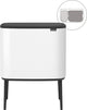 Poubelle Brabantia bo touch bin - 11 + 23 litres - tri sélectif - blanc