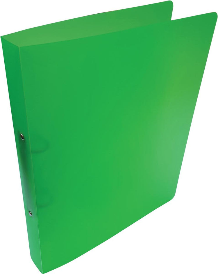 Classeur à anneaux Alpha, pour format A4, en pp, 2 anneaux de 25 mm, vert transparent