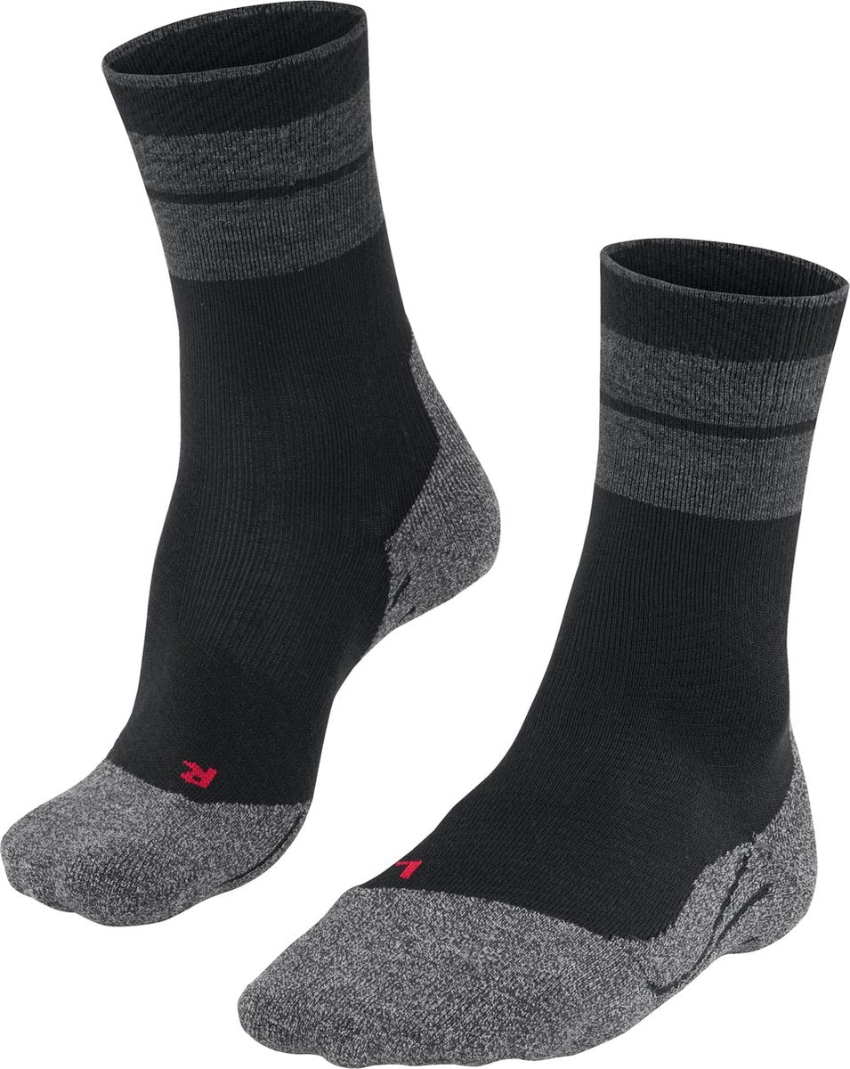 Falke tk stabilisant anti-ampoules laine épaisse matériau fonctionnel chaussettes de marche hommes noir - taille 42-43