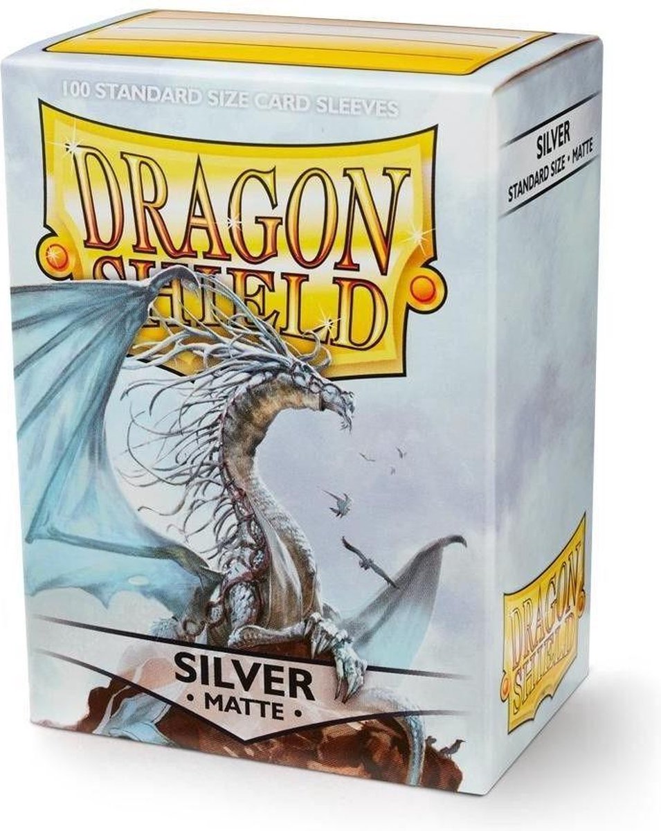 Dragonshield dragon shield - protèges-cartes taille standard argent mat 100x