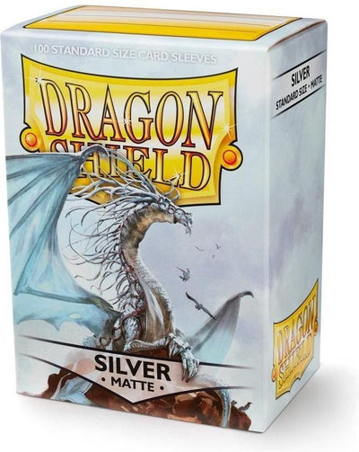 Dragonshield dragon shield - protèges-cartes taille standard argent mat 100x