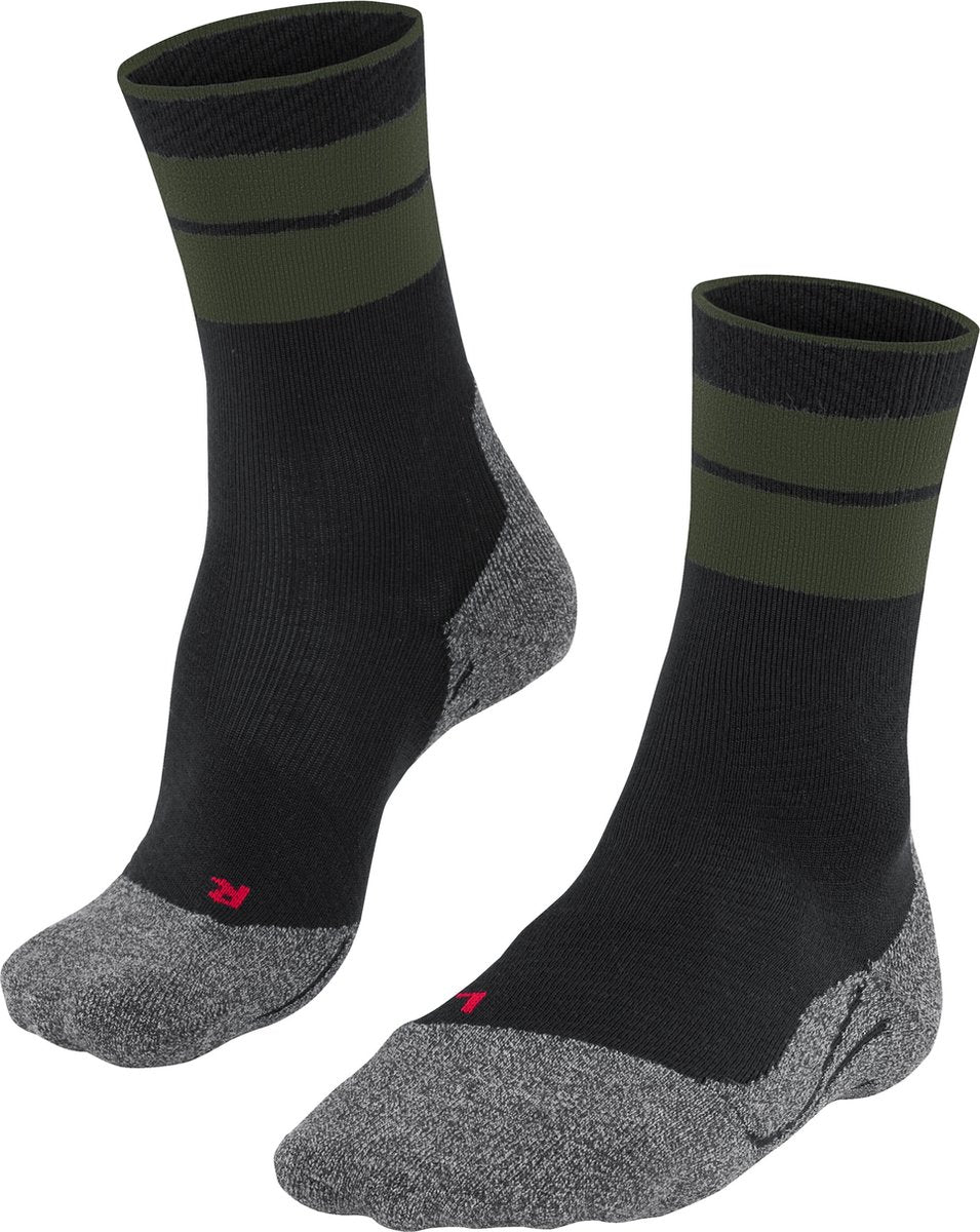 Falke tk stabilisant anti-ampoules laine épaisse matériau fonctionnel chaussettes de marche hommes noir - taille 46-48