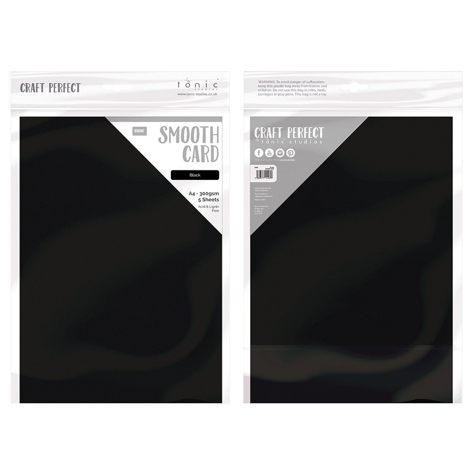 Craft perfect par Tonic Studios Craft Perfect • carte lisse a4 300g noir 5pcs