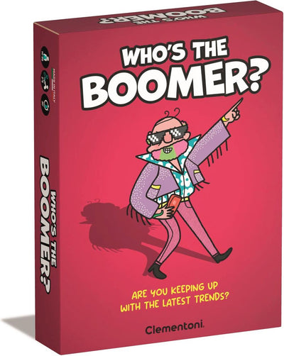 Clementoni - who's the boomer - jeu de société - jeu de cartes - jeu familial - petit cadeau - à partir de 14 ans