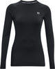 Pull de sport Under Armour UA CG Authentics Crew pour Femme - Noir - Blanc