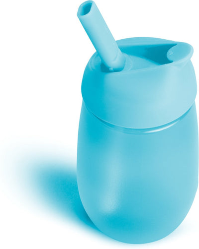 Gobelet en paille Munchkin - gobelet anti-fuite - nettoyage simple - facile à nettoyer - passe au lave-vaisselle - gobelet pour bébé et enfant - 296 ml - bleu