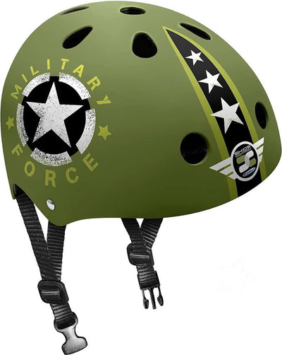 Stamp casque patins contrôle militaire junior eps abs vert taille 54-60