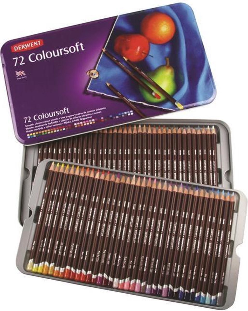 Crayons de couleur Derwent en boîte 72 pièces