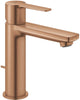 Grohe Lineare nouveau mitigeur de lavabo taille S – avec garniture de vidage – ecojoy – fastfixation plus – brossé chaud coucher de soleil