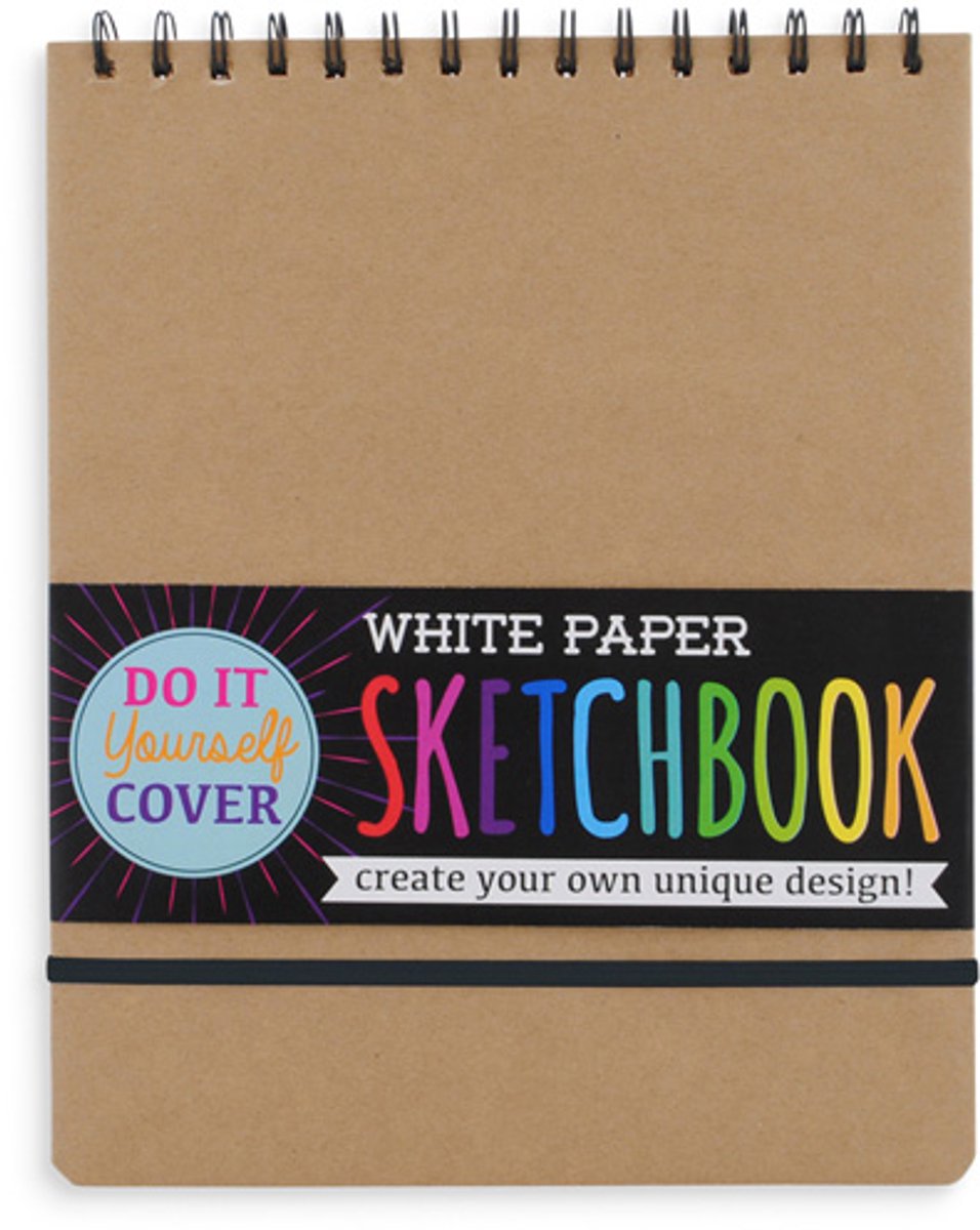 Ooly - bricolage couverture de carnet de croquis - papier blanc - 75 feuilles perforées