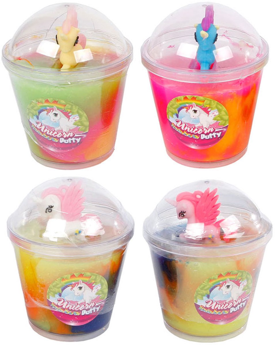 Mastic arc-en-ciel licorne avec figure.