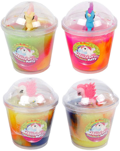 Mastic arc-en-ciel licorne avec figure.