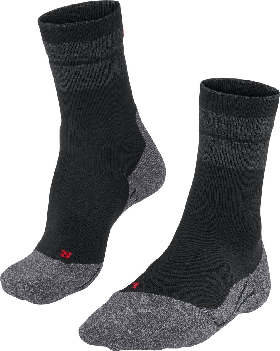 Falke tk stabilisant anti-ampoules laine épaisse matériau fonctionnel chaussettes de marche femme noir - taille 37-38