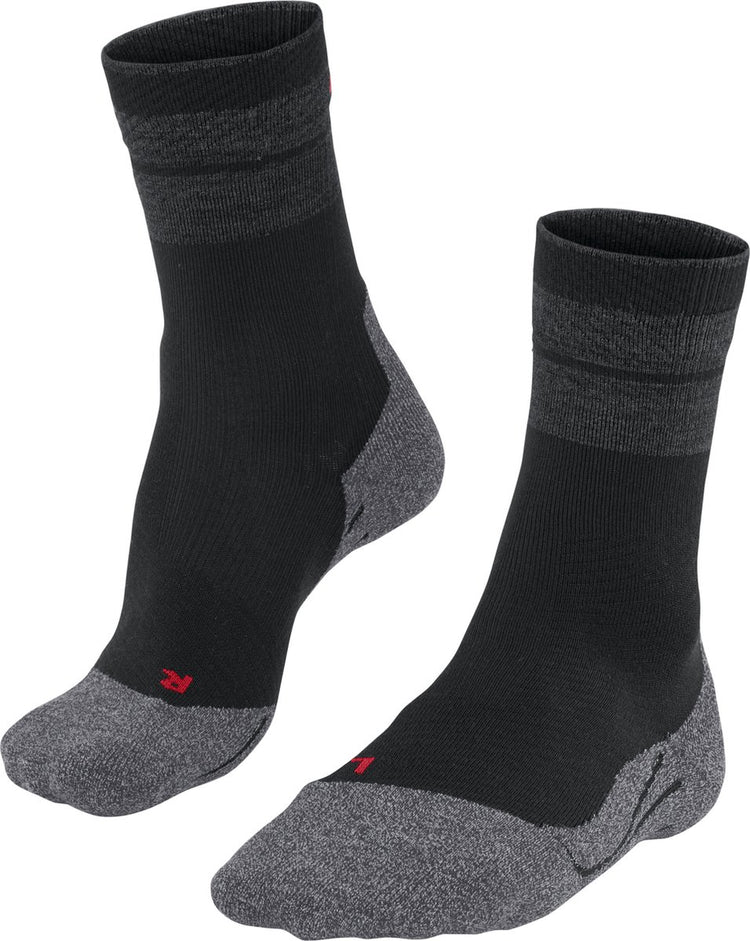 Falke tk stabilisant anti-ampoules laine épaisse matériau fonctionnel chaussettes de marche femme noir - taille 37-38