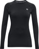 Pull de sport Under Armour UA CG Authentics Crew pour Femme - Noir - Blanc