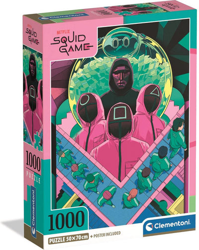 Clementoni - puzzle - 1000 pièces - jeu de calmar 2 - puzzle pour adultes