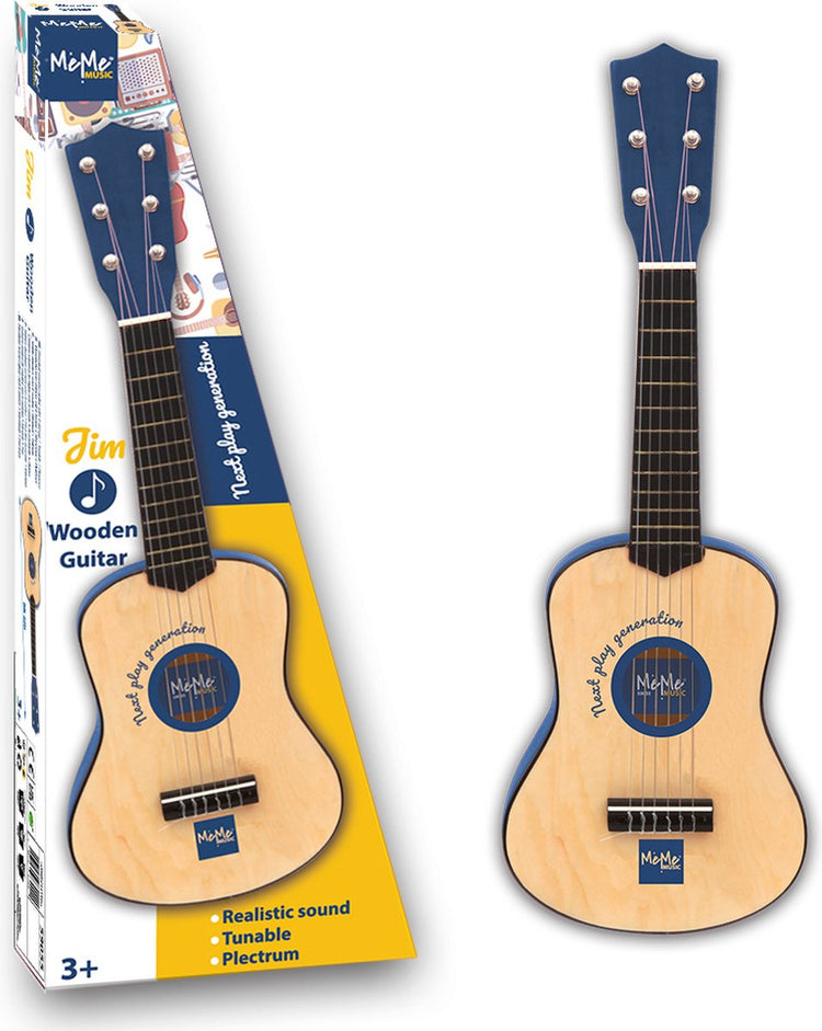 Meme wooden guitar jim - musical instrument for little hands - stimulates creativity