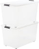Boîte de rangement Iris topbox - 70l - plastique - avec roulettes - transparent - lot de 2