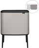 Poubelle Brabantia bo touch bin - 11 + 23 litres - tri des déchets - gris doux