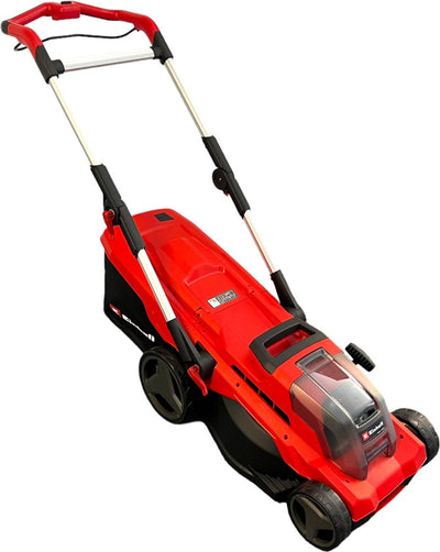 Tondeuse à gazon à batterie Einhell ge-cm 36 37 li solo - power x-change - 36 v li-ion - largeur de coupe : 37 cm - superficie de pelouse recommandée : jusqu'à 400 m² - sac de collecte 45 l - hauteur de coupe : 25-75 mm - excl. batterie et chargeur