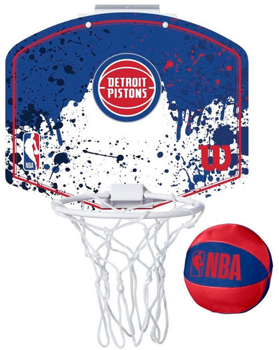 Wilson Team Mini Hoop NBA Pistons Set avec ballon et mini panneau de basket multicolore