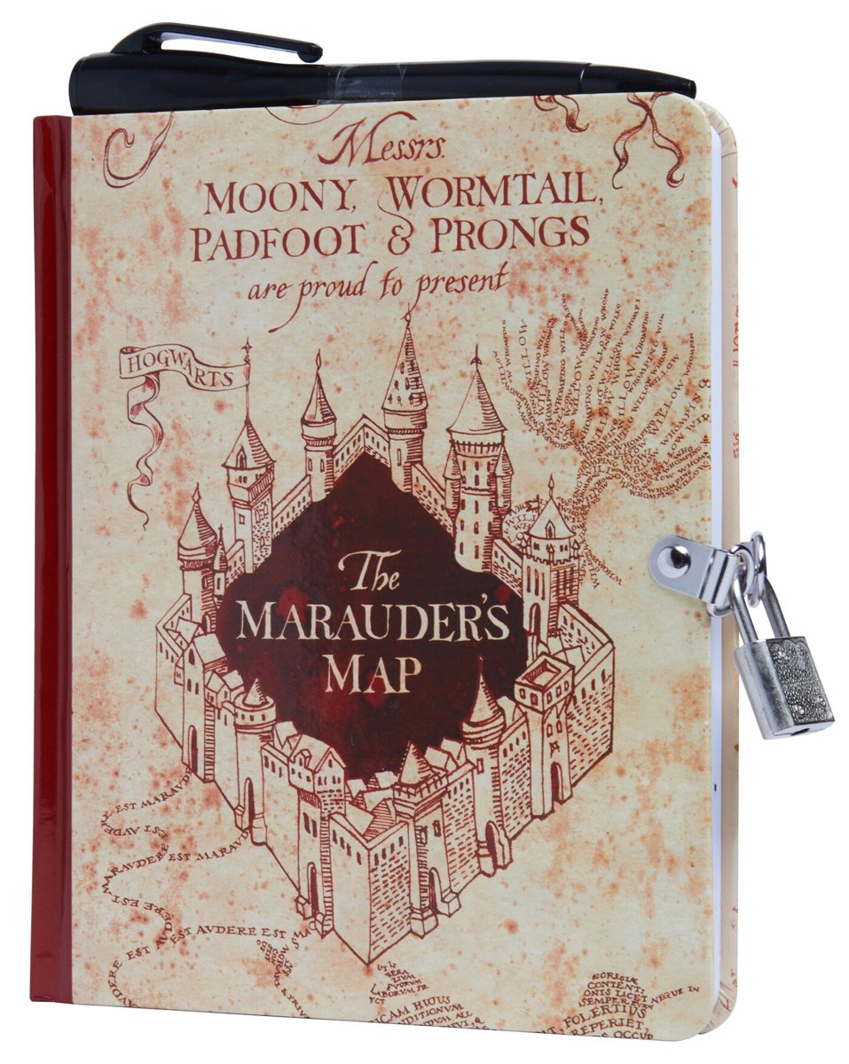 Serrure et clé Harry Potter - : serrure et journal à clés du maraudeur