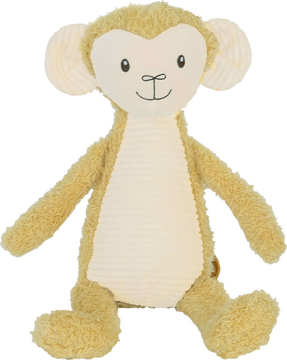 Happy horse singe mano peluche 36cm - jaune - peluche bébé