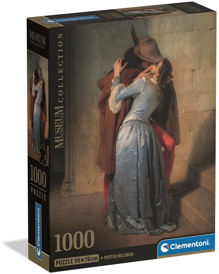 Clementoni - puzzle - 1000 pièces - le baiser de Hayez - puzzle pour adultes - collection de haute qualité