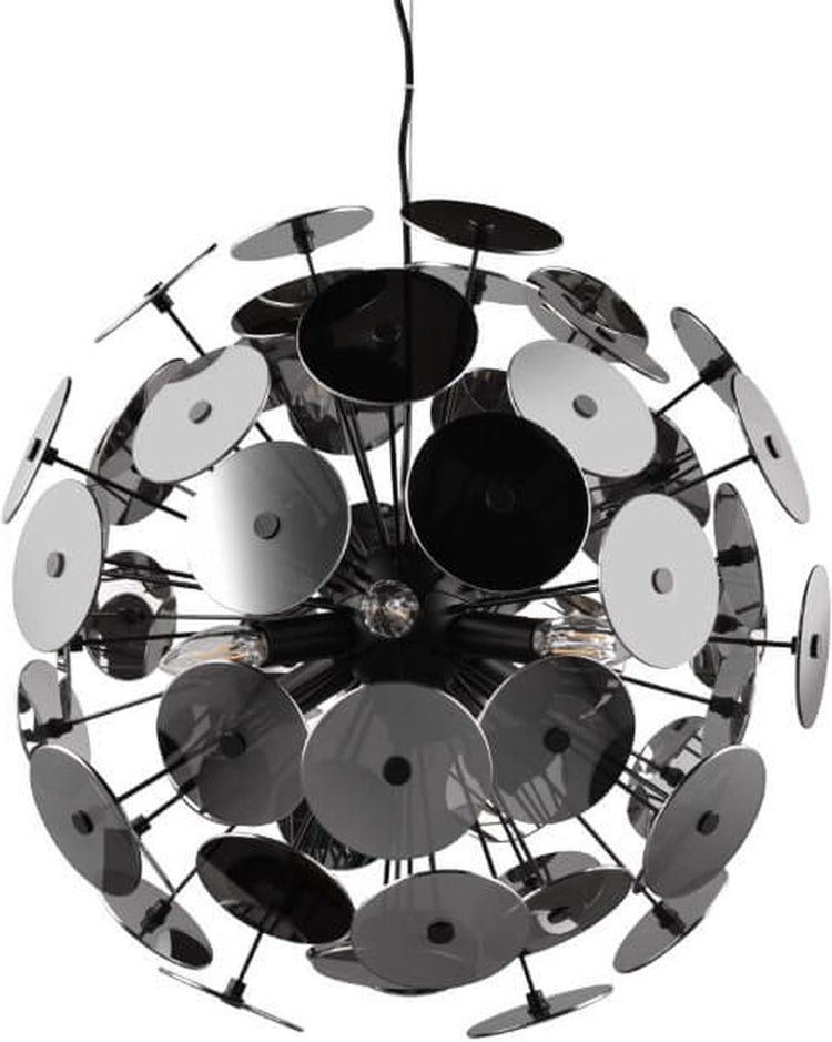 Trio discalgo - lampe suspendue - noir mat - plexiglas couleur fumée - excl. 6x e14 4w