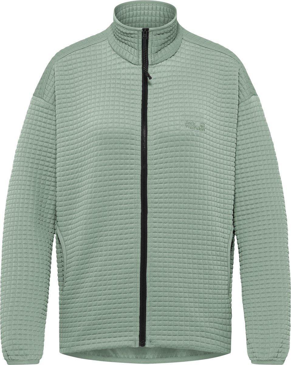Jack wolfskin mogari veste polaire dames - polaire longue fermeture éclair pour dames - zinnia vert