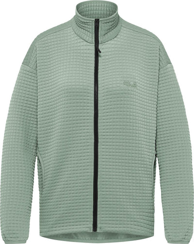 Jack wolfskin mogari veste polaire dames - polaire longue fermeture éclair pour dames - zinnia vert