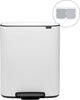 Poubelle Brabantia bo - 2 x 30 litres - tri sélectif - blanc