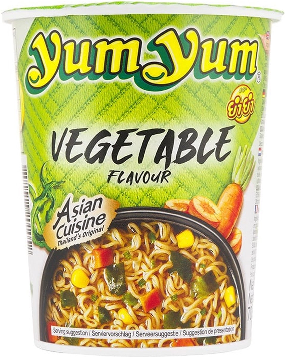Nouilles aux légumes Yum Yum Cup - 12x70 g - pack économique