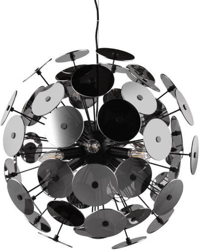 Trio discalgo - lampe suspendue - noir mat - plexiglas couleur fumée - excl. 6x e14 4w