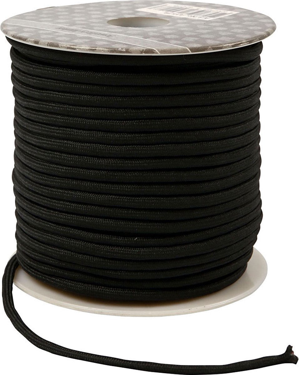 Crétiv Company Polyester Cord Black, 40m