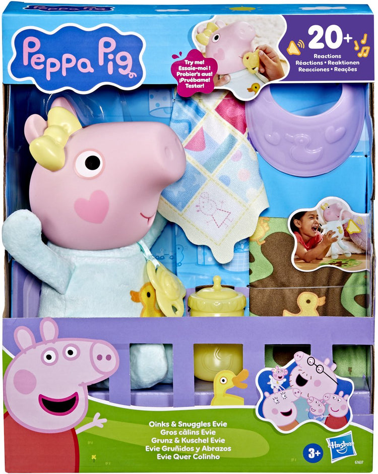 Peppa pig grognement et poupée câline