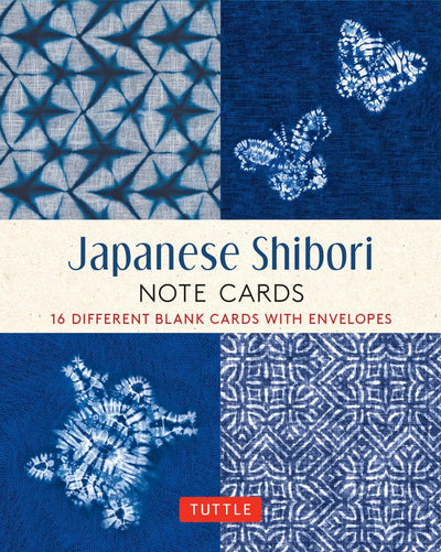 Shibori japonais, 16 cartes de notes