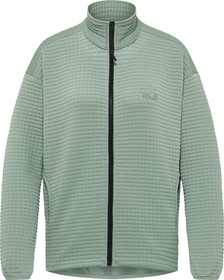 Jack wolfskin mogari fz w veste d'extérieur pour femme-vert zinnia