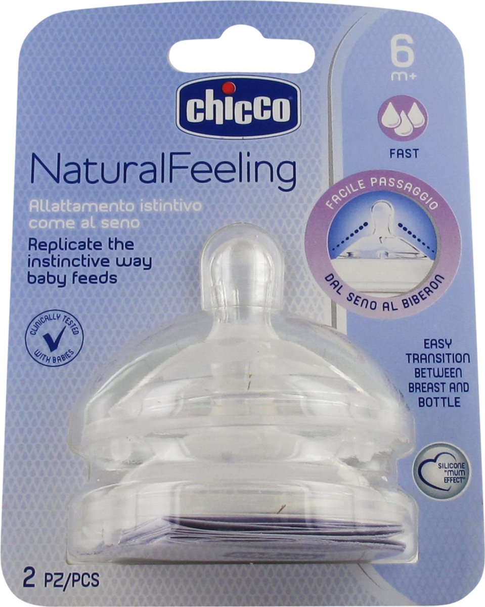 Chicco - Sucette d'alimentation 2 pcs step up 6m+ débit rapide