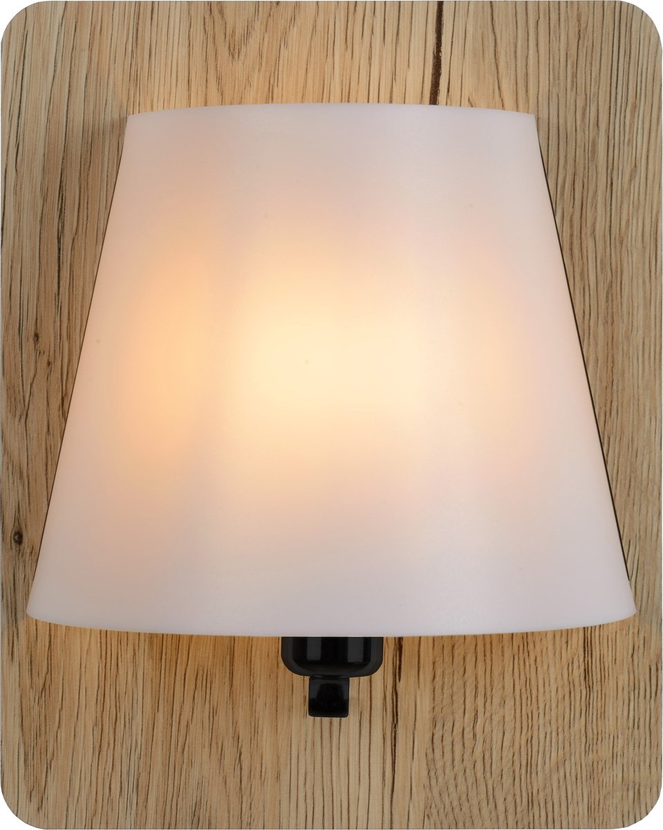 Lucide idaho - applique - 1xe14 - bois clair